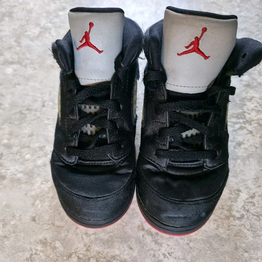 Nike AIr Jordan Retro Metallic 5 BT OG Black Fire Red 440890 003 Size 9 C